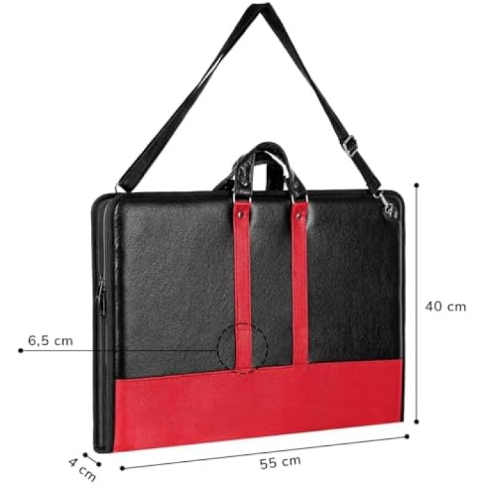 Proje 35x50 cm (40x55 cm) Suni Deri Profesyonel Resim - Proje Çantası