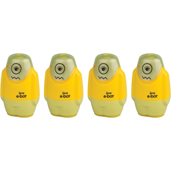 E-BOT SİLGİLİ KALEMTIRAŞ FOSFORLU SARI 4LU SET