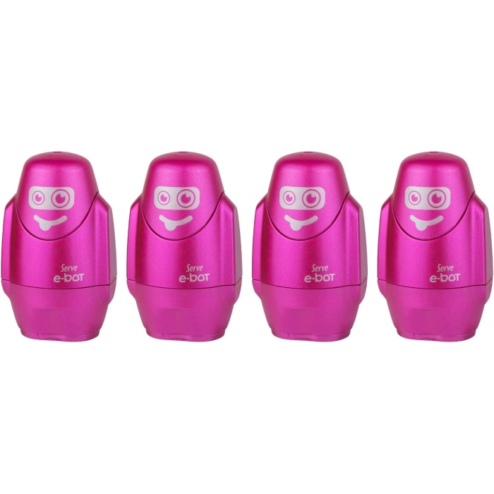 E-BOT SILGILI KALEMTIRAS METALIK PEMBE 4LU SET