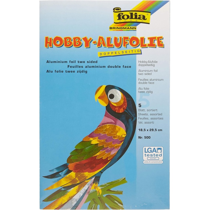 500 Alu Folyo 18.5X29.5 Cm, 300 Gr, 5 Renk