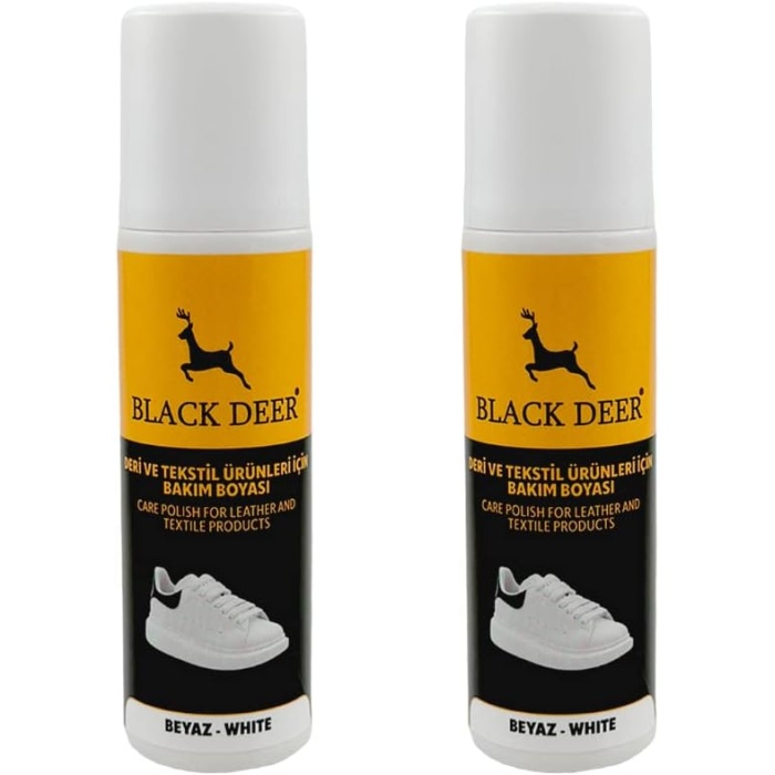 Deer Beyaz Ayakkabı,Deri ve Kumaş Boyası,Sneaker Beyaz Ayakkabı Temizleyici,Deri,Kanvas Boya 75 ML (2)