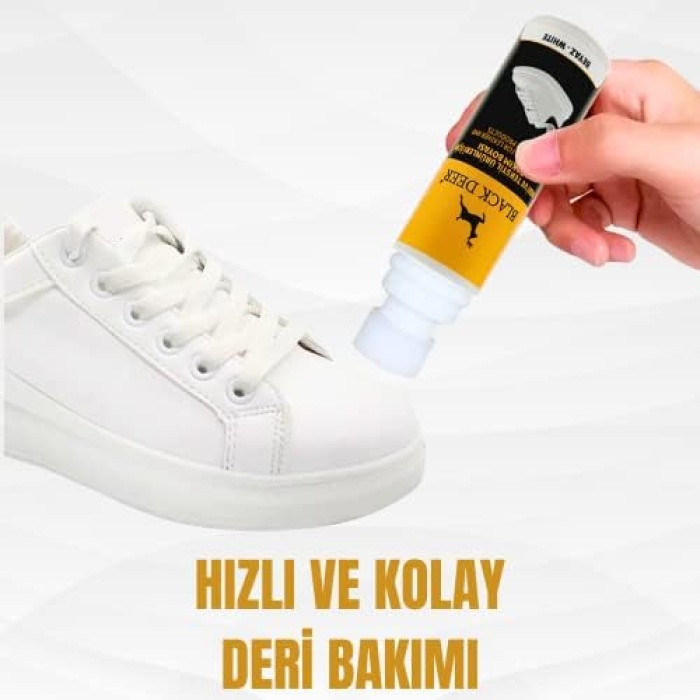Deer Beyaz Ayakkabı,Deri ve Kumaş Boyası,Sneaker Beyaz Ayakkabı Temizleyici,Deri,Kanvas Boya 75 ML (2)