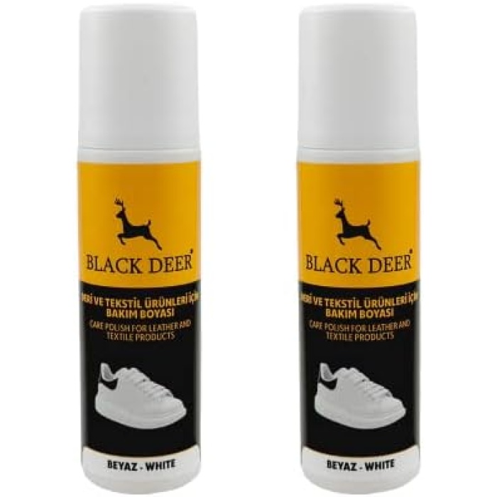 Deer Beyaz Ayakkabı,Deri ve Kumaş Boyası,Sneaker Beyaz Ayakkabı Temizleyici,Deri,Kanvas Boya 75 ML (2)