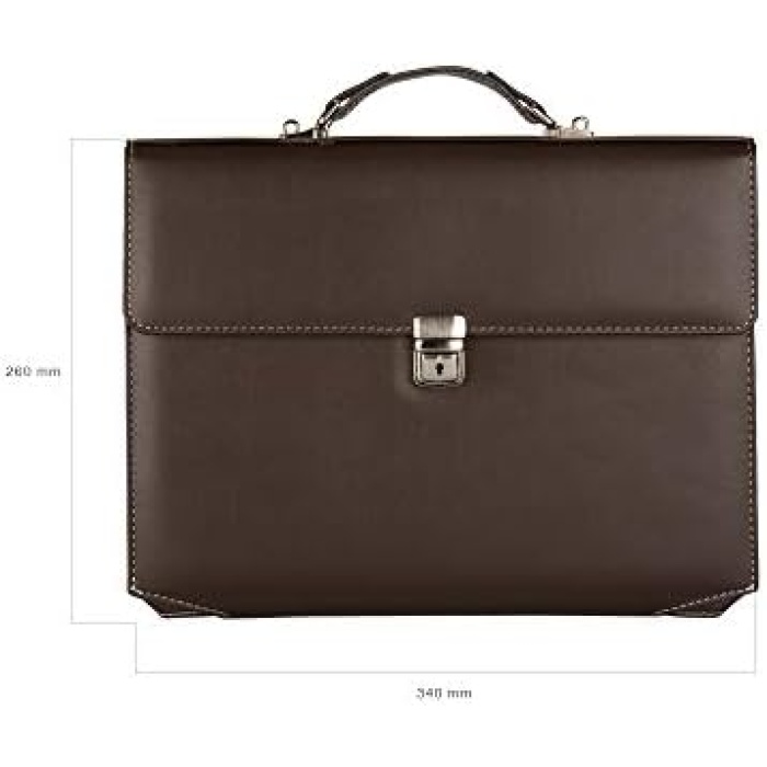 4491 Ajanda Tarihsiz 20X28 Çizgili Defterli Kulplu Fermuarlı Hesap Makineli Organizer, Kahverengi