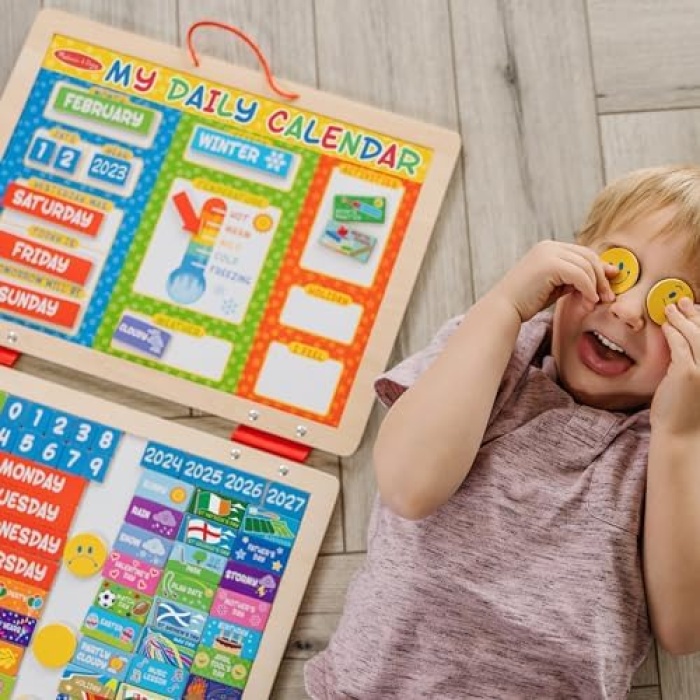 & Doug İlk Günlük Manyetik Takvimim, gelişimsel oyuncak, mıknatıslı aktiviteler, 3+, erkek veya kız çocuğa hediye