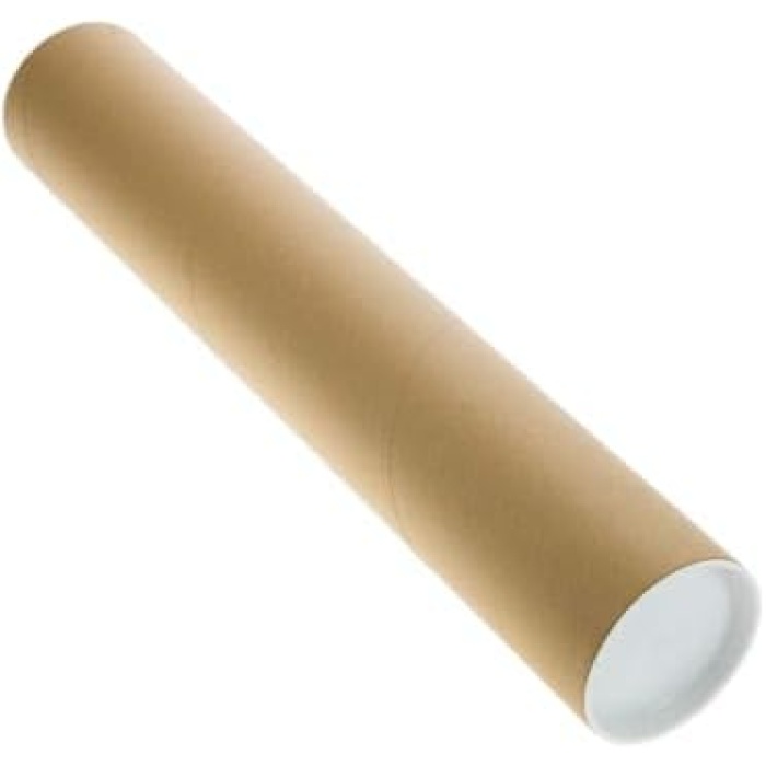 5 ADET Postüp Kapaklı Silindir Kutu Karton Rulo Gönderi Poster Afiş Harita Tüpü Gönderi Kutuları 5 Cm X 50 Cm
