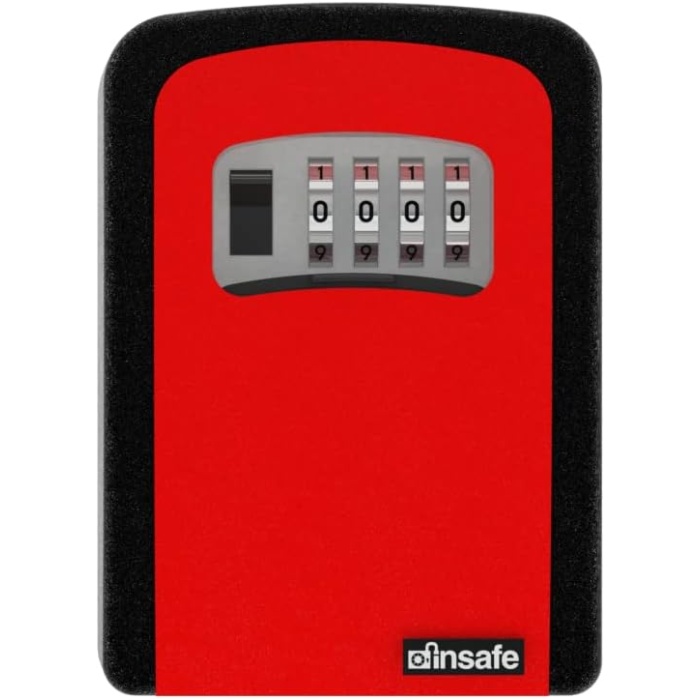 ISC803KEY Şifreli Çelik Kasa, Anahtar Kasası, Anahtar Dolabı, Kırmızı