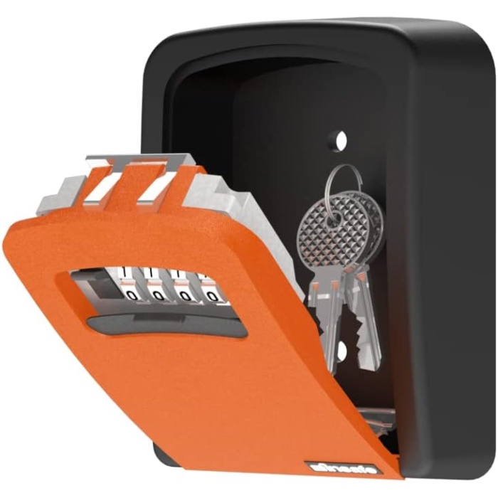 ISC803KEY Şifreli Çelik Kasa, Anahtar Kasası, Anahtar Dolabı, Orange