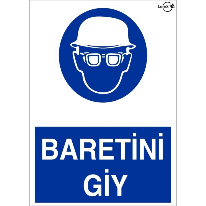 LR-IS230 Baretini Giy Uyarı İkaz Levhası