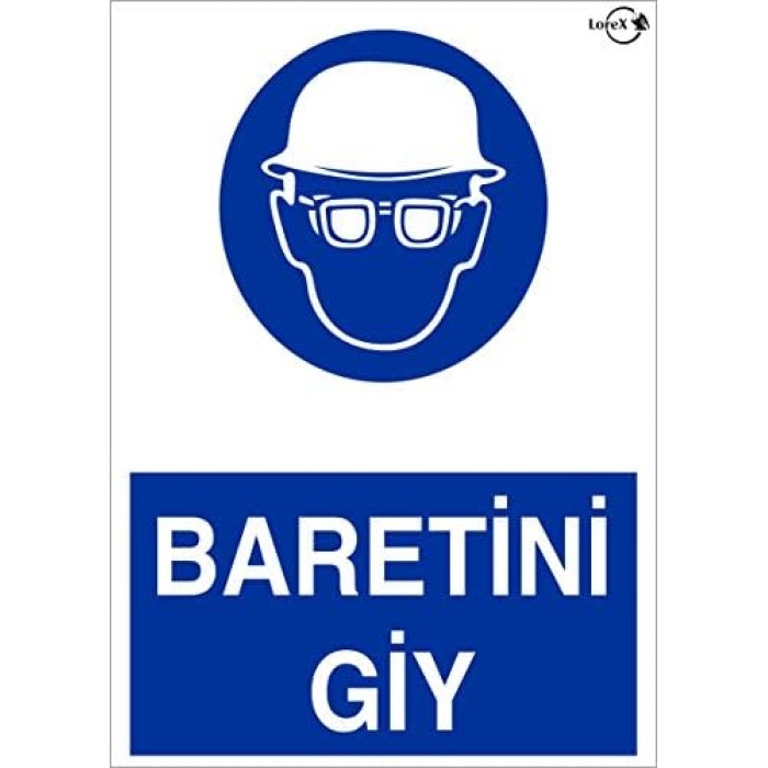 LR-IS230 Baretini Giy Uyarı İkaz Levhası