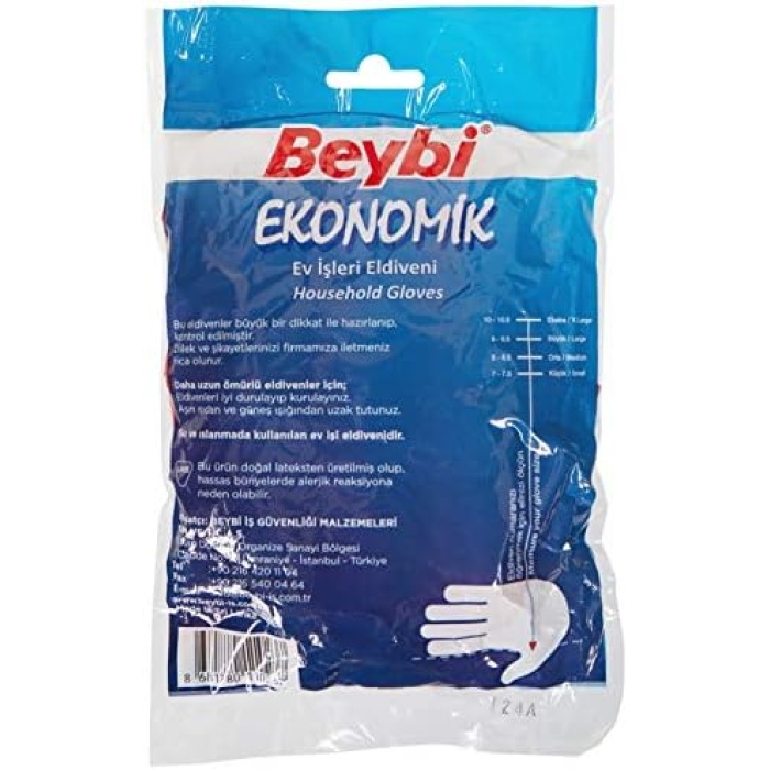 GJLRTW68_c08937 Ekonomik Temizlik Eldiveni Çift, 9/9.5