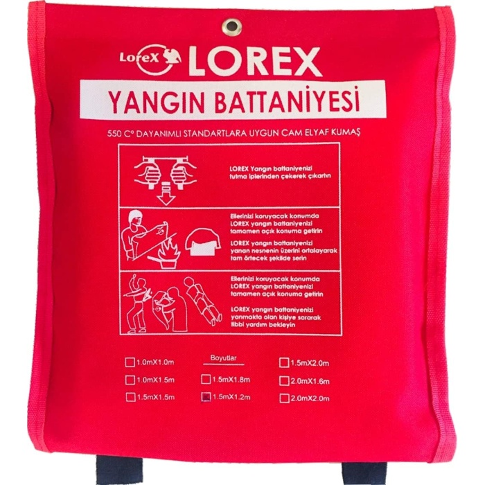 LOREX LR-FB1512C Yangın Battaniyesi - 150cm x 120cm
