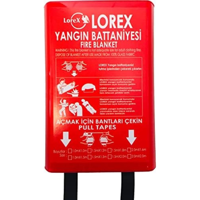 LR-FB1010B Kutulu Yangın Söndürme Battaniyesi 100cm x 100cm