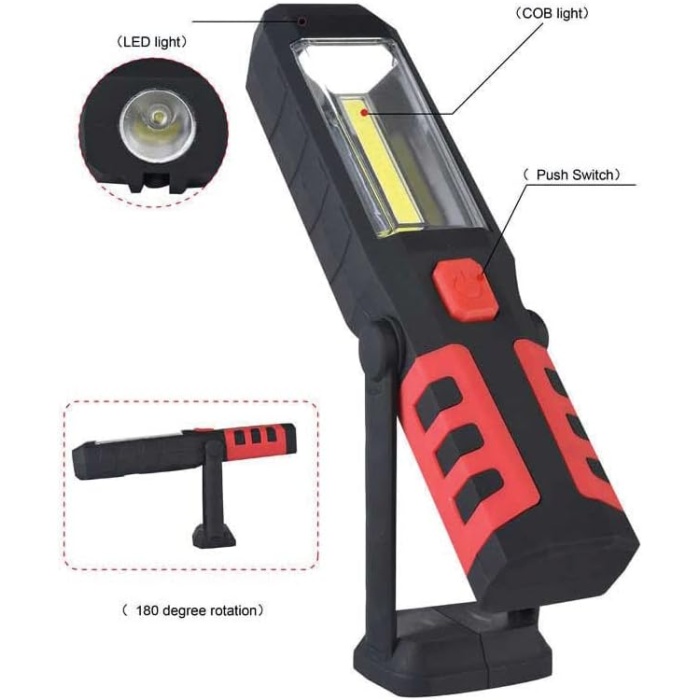 BR S99 COB LED IP44 Suya Toza Dayanıklı Şarj Edilebilir Kancalı Mıknatıslı Dağcılık Balıkçılık Avcılık Kampçılık Bisiklet Gece Yolculukları Elektrik Kesintileri Doğal Afetler Tamirci ve Kamp Feneri