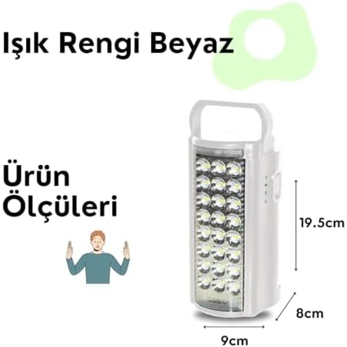 LED 24 li Taşınabilir Işıldak Kamp Feneri El Feneri