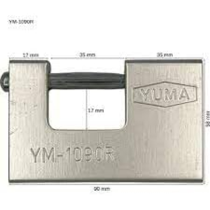 YAPI Yuma Asma Kilit Kayar Milli Yatay Gri (60mm,70mm,80mm,90 mm) (90 mm)
