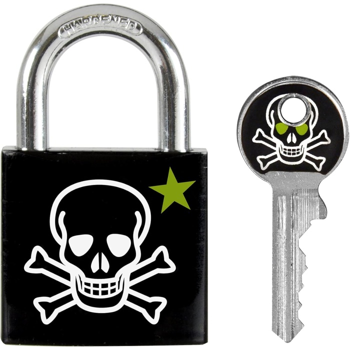 Lock Baskılı Asma Kilit 30 Mm, Siyah