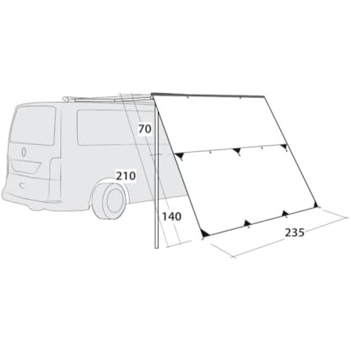 Hillcrest Tarp Fonksyonel Araç Yan Tente