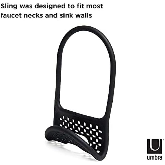 1004294 – 040 Sling Waschbeckenhalter, metal, siyah, 20,49 X 11,5 x 3,7 cm