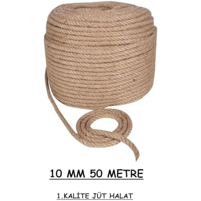 İpi Hasır ipi Kırnap İpi Kendir İpi Keten İpi - Süsleme Hobi El İşi Jüt ip Hasır İp (10 mm, metre, 20)