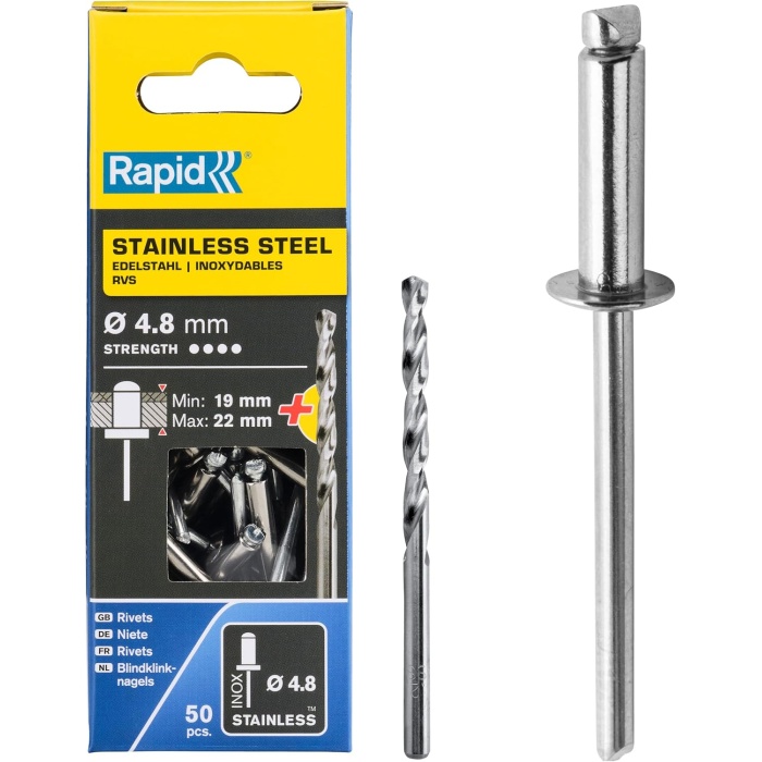 Perçin 4.8X25 mm Paslanmaz Matkap Ucu