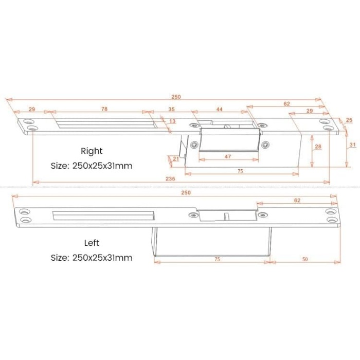 LR-ES12SC Elektrikli Kilit Karşılığı Basaç