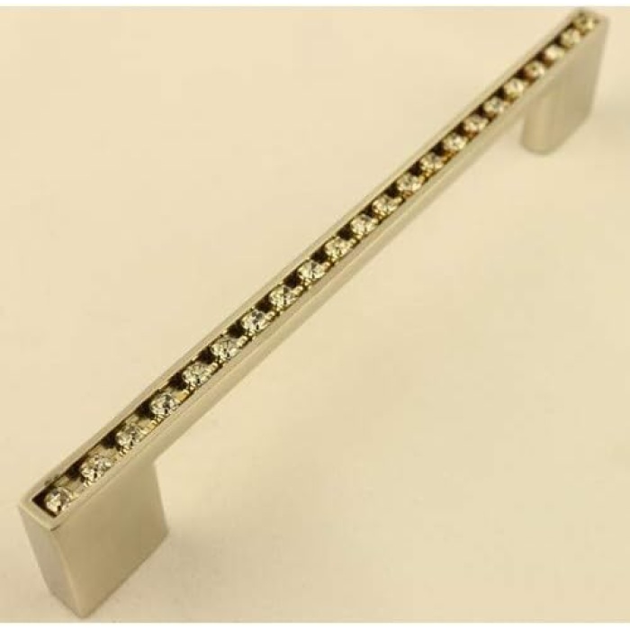Sıralı Taşlı Lama Kulp 128mm İnoks (2 Adet)