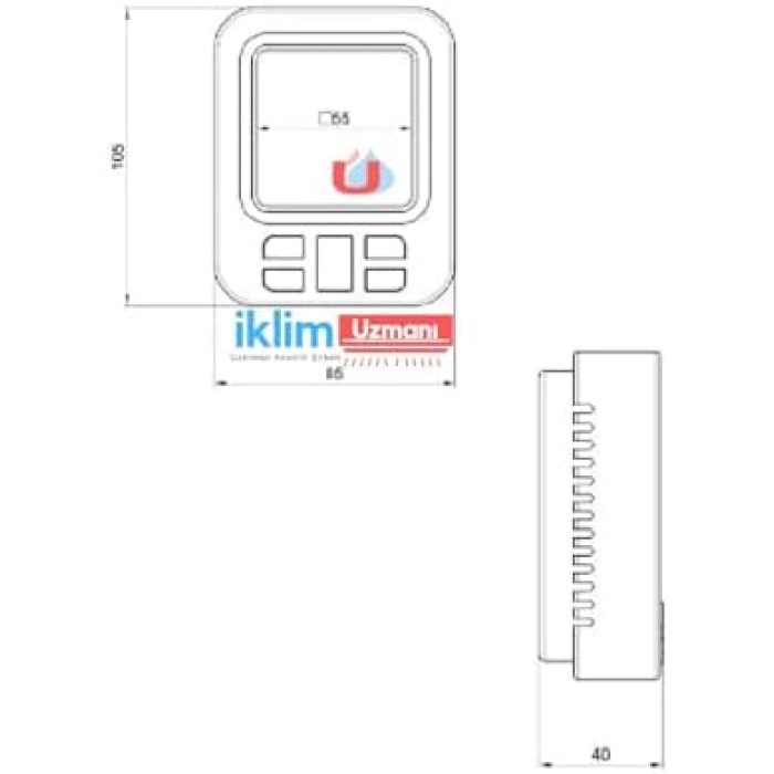 Haftalık Programlı Kablolu Oda Termostatı GSK-1701