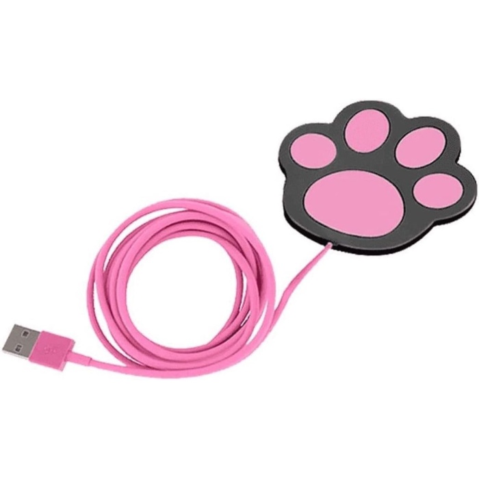 Pati Şeklinde USB Bardak Isıtıcı, Bardak Altı Isıtıcı, Şirin ve Pratik Tasarım, Su Geçirmez Yüzey, Kompakt ve Hafif, Ofis ve Ev Kullanımı İçin İdeal, Enerji Tasarruflu