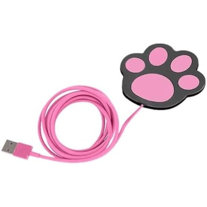 Pati Şeklinde USB Bardak Isıtıcı, Bardak Altı Isıtıcı, Şirin ve Pratik Tasarım, Su Geçirmez Yüzey, Kompakt ve Hafif, Ofis ve Ev Kullanımı İçin İdeal, Enerji Tasarruflu