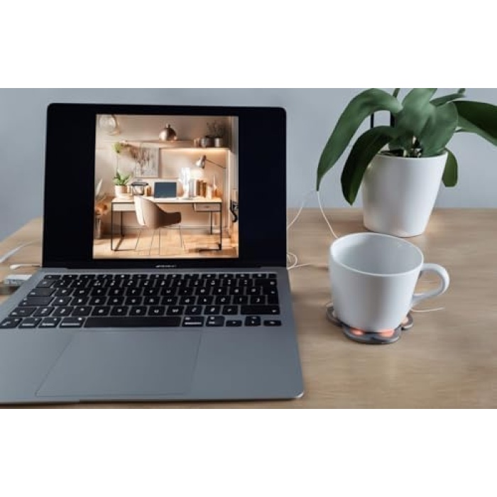Pati Şeklinde USB Bardak Isıtıcı, Bardak Altı Isıtıcı, Şirin ve Pratik Tasarım, Su Geçirmez Yüzey, Kompakt ve Hafif, Ofis ve Ev Kullanımı İçin İdeal, Enerji Tasarruflu