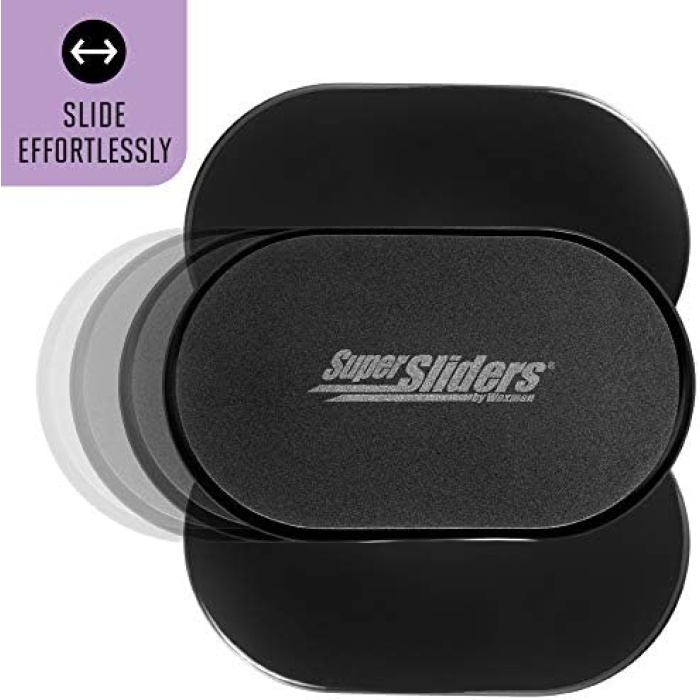 Sliders 5 3/4 x 9 1/2 Halı için Oval Yeniden Kullanılabilir Mobilya Kaydırıcıları - Zahmetsiz Hareket ve Yüzey Koruması, Siyah (4lü Paket)