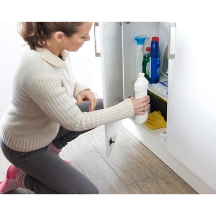 Akıllı Dolap Kilidi - 05-SCL1-0-00-50-11 - Kompakt tasarım - Otomatik kilitleme - Anahtarsız - Çocuk güvenlik kilidi - Ofis çekmeceleri - Alet ve ecza dolaplarını kilitleyin