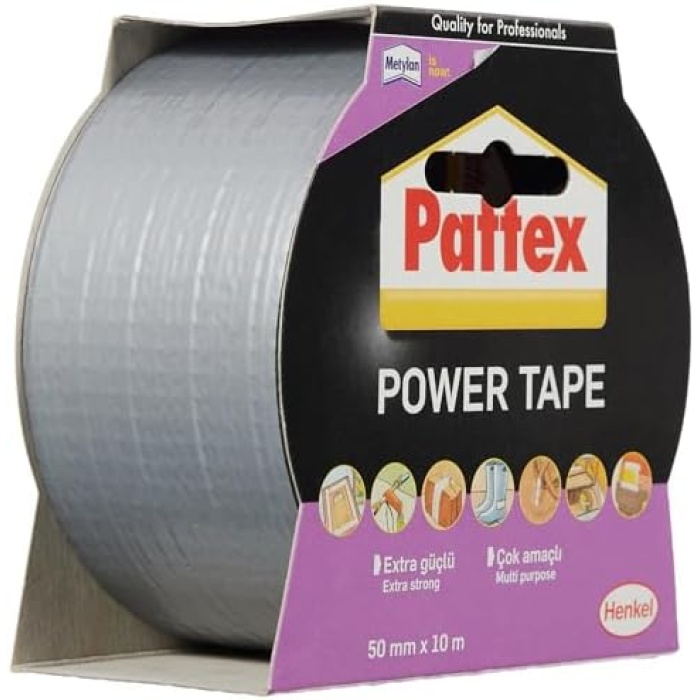 Power Tape Gri Renkli 50mm x 10m