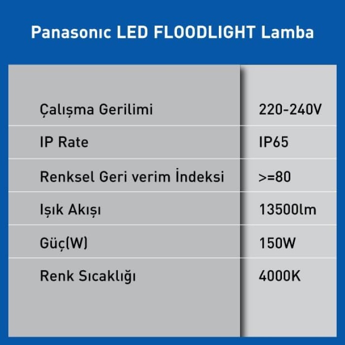 LED FLOODLIGHT 150W 13500LM 4000K