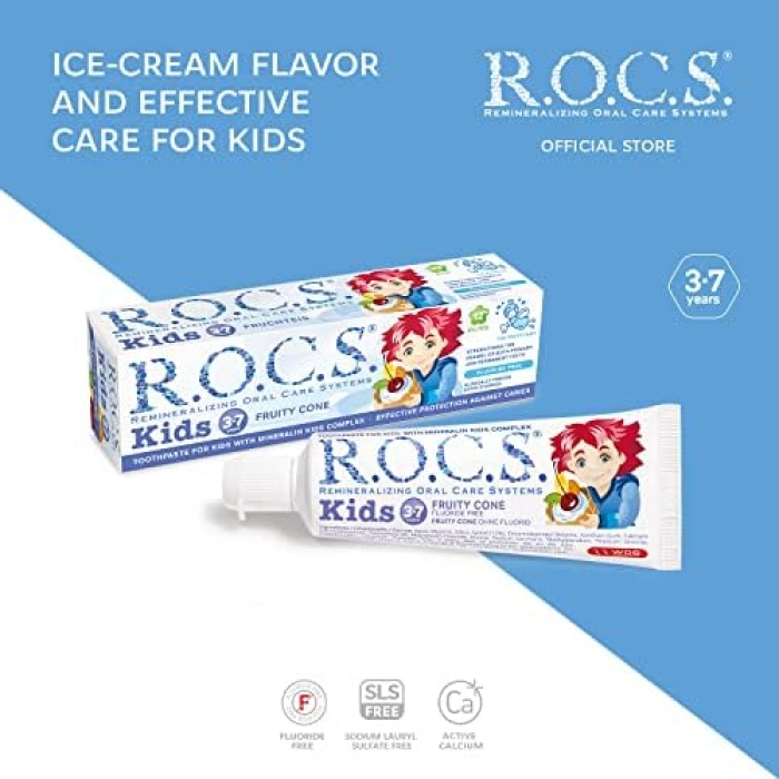 Kids 3-7 Yaş Florürsüz Diş Macunu Meyve Külahı Tadında (1 x 45 g)