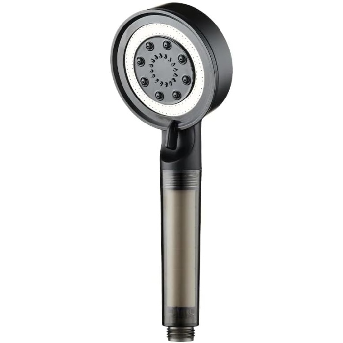 Turbo Filtreli Duş Başlığı, Yüksek Basınçlı Filtreli El Duşu, 5 Fonksiyonlu Filtreli Duş Başlığı, Filtreli El Duşu (Black)