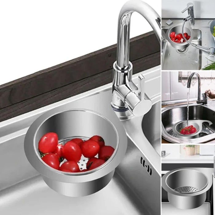 Tasarımlı Paslanmaz Lavabo Drenaj Sepeti! Lavabo Süzgeç Sepeti Şıklık ve Fonksiyon Bir Arada