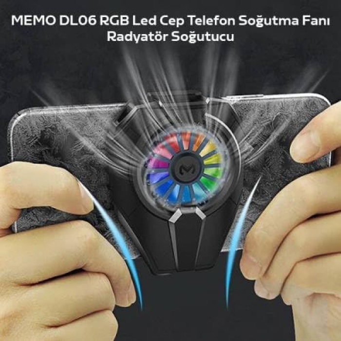 Super Soğutucu 6000 Devir RGB Işıklı Kasırga Telefon Soğutucu elefon Soğutma Fanı Radyatör Soğutucu