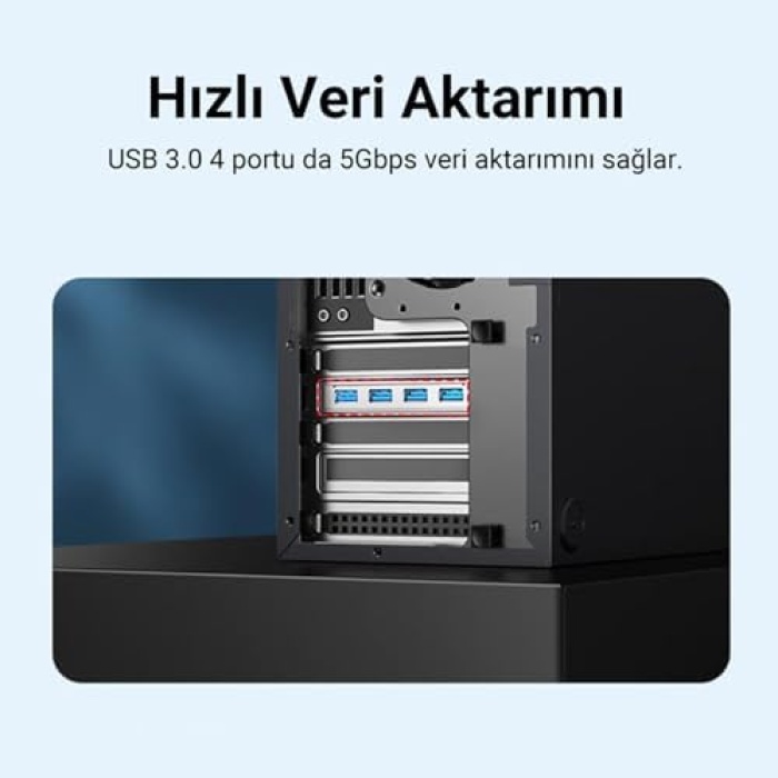 PCI-E Express 4 Portlu USB 3.0 Hub Çoklayıcı Kart