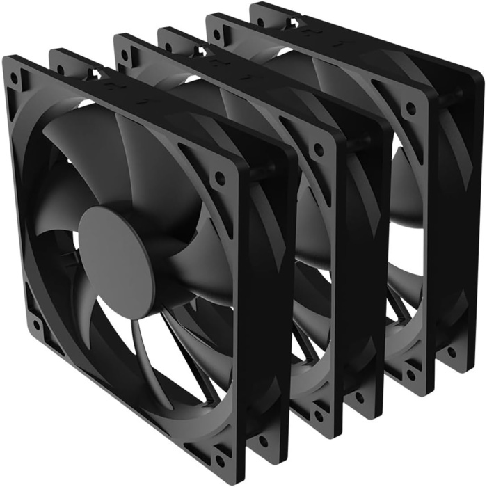 12cm Smart Black 55CFM PWM 3lü Fan Seti (AK-FN120-BKT03)