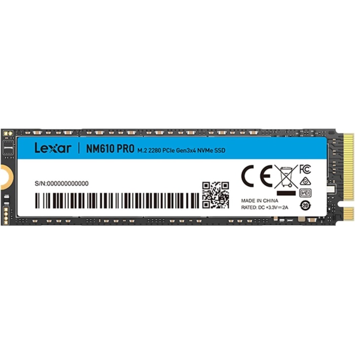 NM610PRO 1 TB SSD, M.2 2280 PCIe Gen3x4 NVMe 1.4 Dahili, 3300 MB/snye kadar Okuma, 2600 Yazma, Dizüstü Bilgisayarlar, Masaüstü Bilgisayarlar, PCler için Dahili 3D NAND Flash Katı Hal Sürücüsü