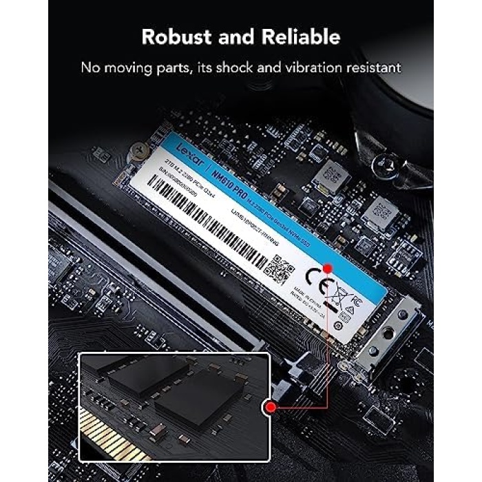 NM610PRO 1 TB SSD, M.2 2280 PCIe Gen3x4 NVMe 1.4 Dahili, 3300 MB/snye kadar Okuma, 2600 Yazma, Dizüstü Bilgisayarlar, Masaüstü Bilgisayarlar, PCler için Dahili 3D NAND Flash Katı Hal Sürücüsü