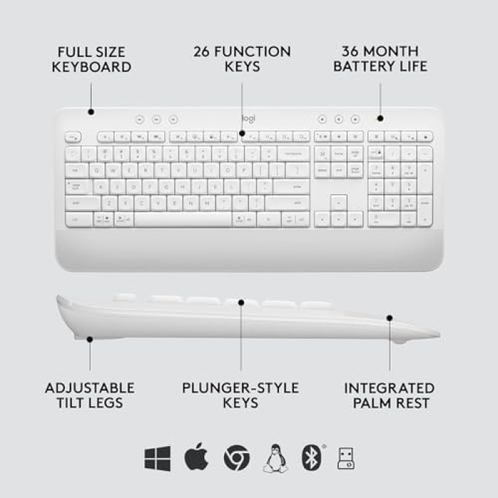 Signature MK650 Multi-Device Bolt Alıcılı Bluetooth Kablosuz Klavye ve Mouse Seti Türkçe Q