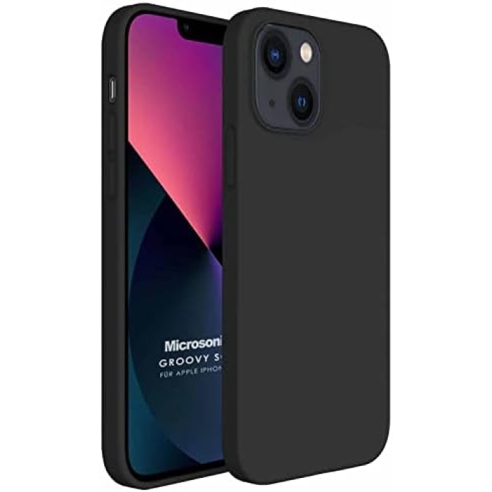 Apple iPhone 13 Mini için Kılıf Groovy Soft Siyah [iPhone 13 Mini ile Uyumlu Kılıf - Siyah]