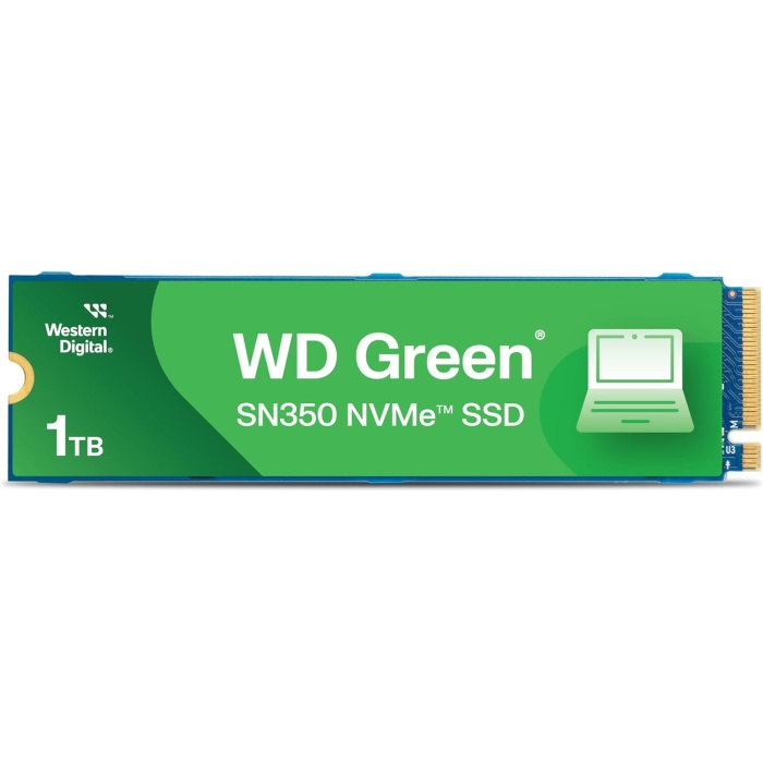 SN350 1TB NVMe Dahili SSD Katı Hal Sürücüsü - Gen3 PCIe, QLC, M.2 2280, 3.200 MB/sye kadar, Yeşil