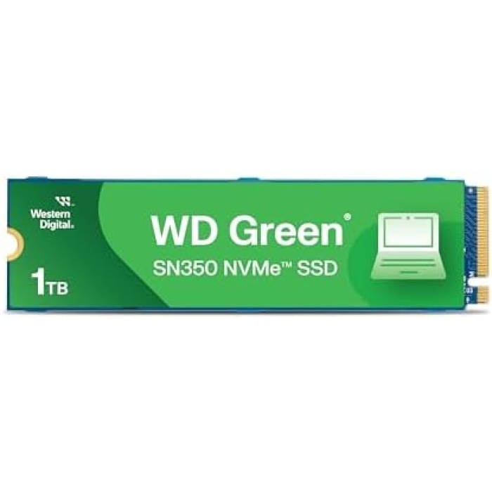 SN350 1TB NVMe Dahili SSD Katı Hal Sürücüsü - Gen3 PCIe, QLC, M.2 2280, 3.200 MB/sye kadar, Yeşil