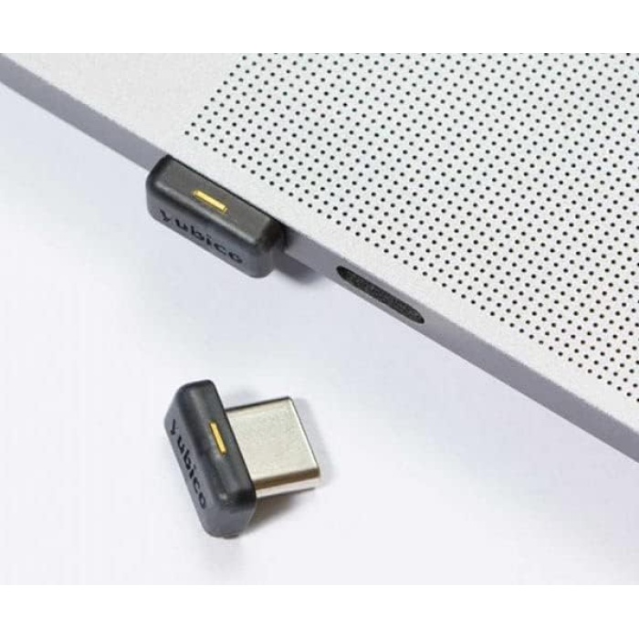 - YubiKey 5C Nano - Two Factor Authentication USB Security Key, USB-C bağlantı noktalarına uyar 5060408461518 siyah