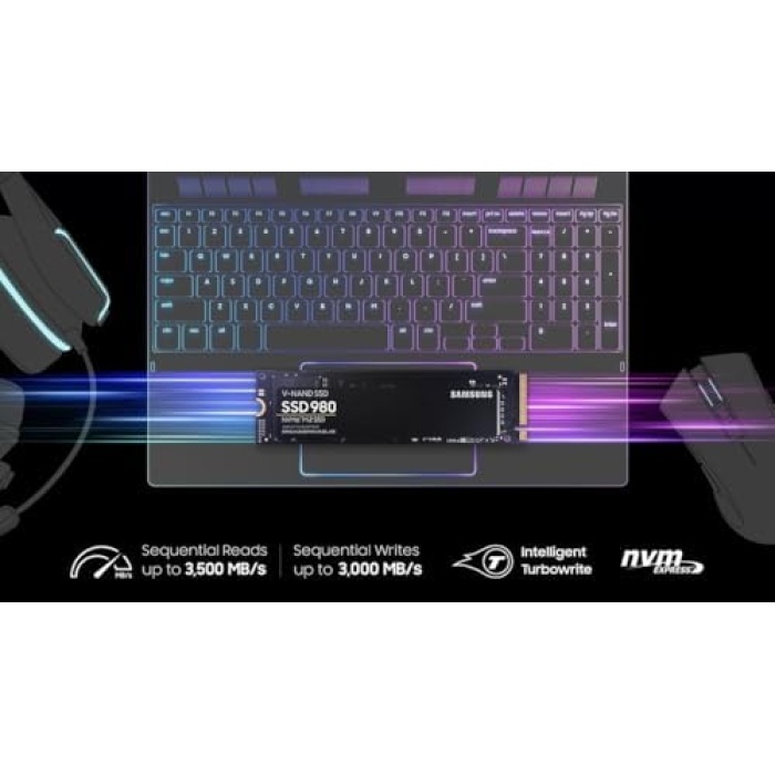 980 NVMe M.2, 1 TB SSD, 3.500 MB/sn Okuma, 3.000 MB/sn Yazma , MZ-V8V1T0BW