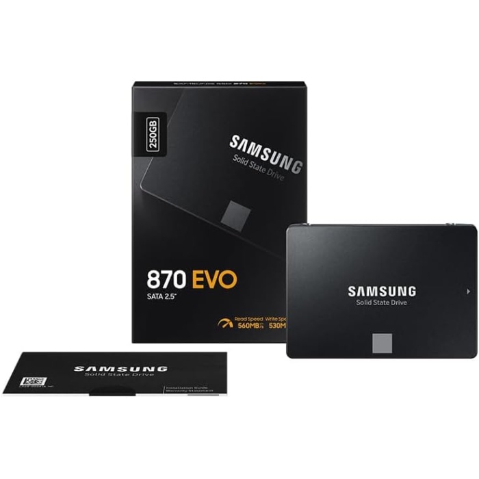 870 EVO SATA III 2.5, 500 GB SSD, 560 MB/sn Okuma, 530 MB/sn Yazma , ‎‎‎MZ-77E500BW